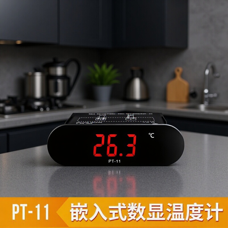 Small Refrigerator Thermometer, Beverage Heating Cabinet, Cake Cabinet Thermostat, Fish Tank Smart Digital Display Electronic Thermometer Pt-1
