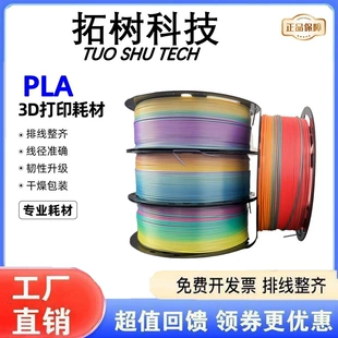 PLA-филамент TUO SHU TECH 1,75 мм — шёлковый радужный, 1 кг для FDM-печати
