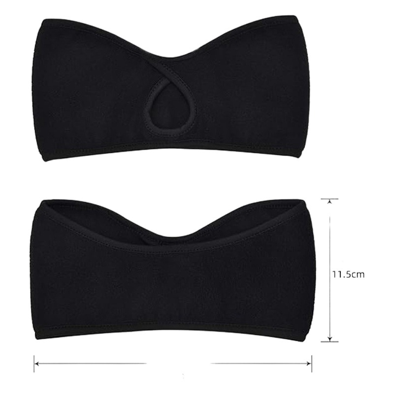 Winter outdoor sports cold-proof earmuffs mountaineering fitness ear protection horsetail headband fleece-lined earmuffs snow riding equipment