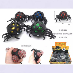 国境を越えたアマゾンのハロウィーンのクモが発散したおもちゃの三色シミュレーションのクモの子供たちは卸売りをつまんでいる
