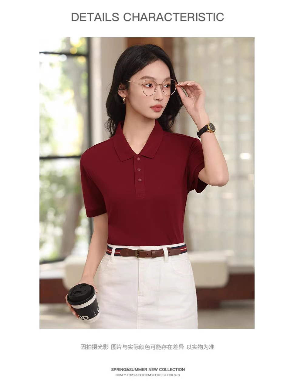 DJI algodón polo camisa logotipo de verano grupo corporativo con solapa camiseta de manga corta herramienta bordada impresión
