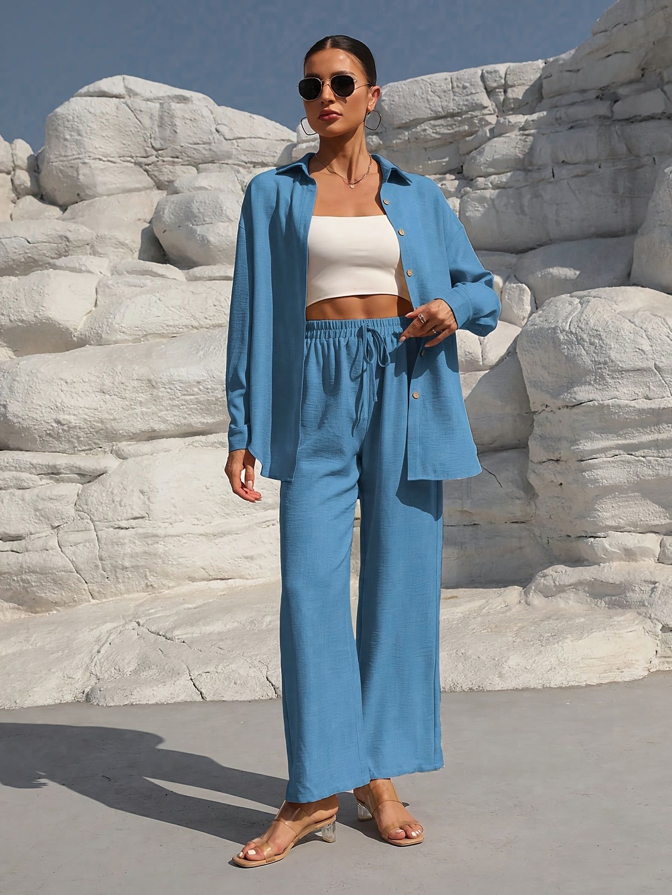 Elegant Two-piece Long-sleeve Cardigan Set For Women Plus Size_voghion.com