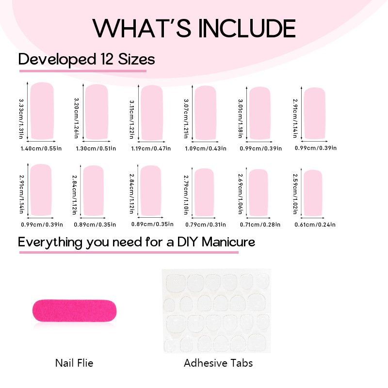 Description Picture 5 of item24Pcs Long Square Fake Nails with Glue 3D Water Drop Curves Press on Nails Wearable French False Nails Full Cover Nails Tips