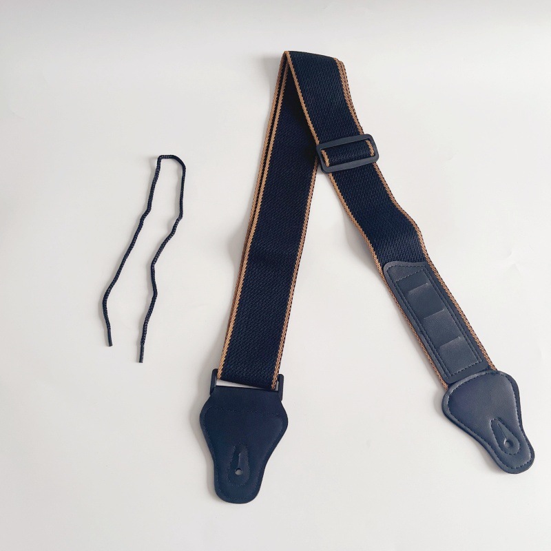 Correa de la guitarra se puede insertar Pick folk Guitar correa de hombro se puede almacenar recoger la correa bajo guitarra eléctrica tejido de nylon