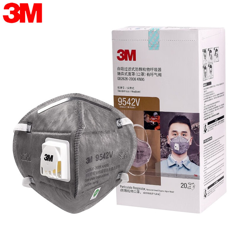 3M 9542V montado en la cabeza 20 piezas/caja