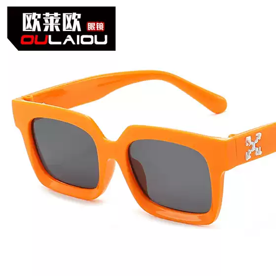 European and American Fashion Cool Thick Edge Glasses Frame Internet Popular Personality UV Protection Sunglasses Square Retro