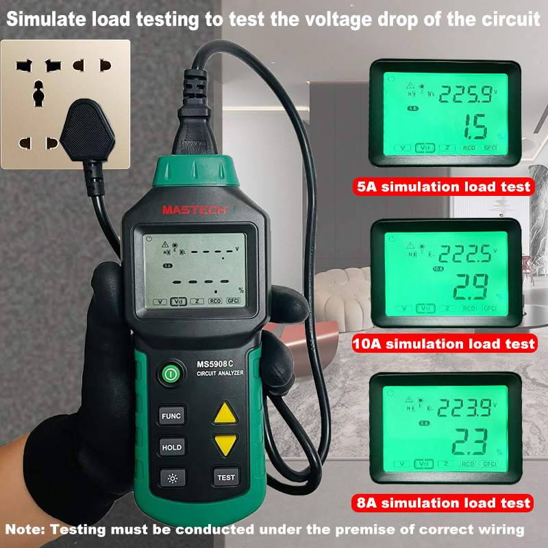 Mastech Huayi Ms5908 Circuit Analyzer Is a Multi-Functional High-Precision True Rms Voltage Circuit Analyzer