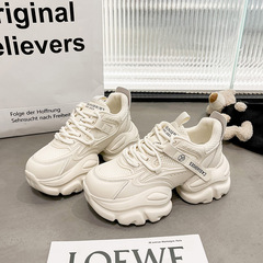 楊冪同款網面厚底老爹鞋女2023春夏新款透氣休閒小白鞋跑步運動鞋