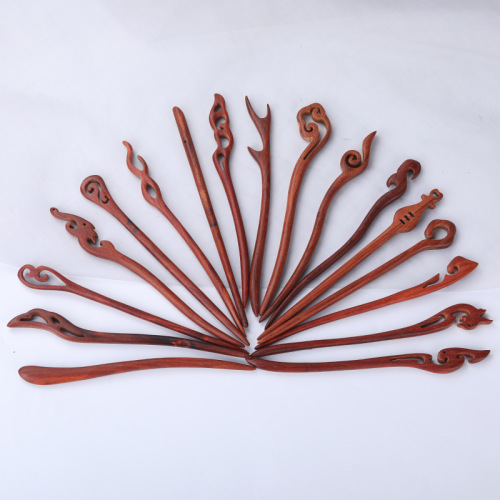 Red sandalwood hairpin, antique sandalwood hairpin, simple modern red sandalwood hairpin, Hanfu hair accessories, daily cheongsam hairpin