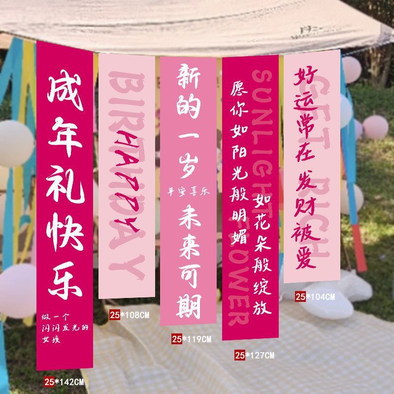 成人生日布置场景装饰18岁成年礼高级氛围挂布男孩背景墙拍照条幅|undefined