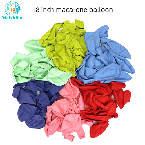 18-inch macaron balloon round balloon thickened wedding room decoration scene layout set custom printed logo