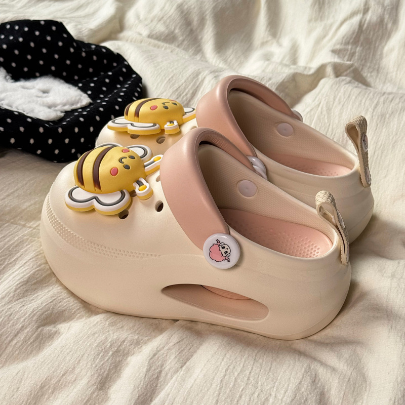 7.0cm Thick-Soled Height-Increasing Clogs for Women, Summer Outdoor Wear, Non-Slip Eva Slippers, Breathable, Super Soft Chef Shoes