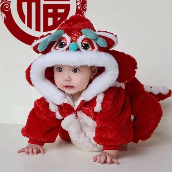 Children's cute warm dinosaur