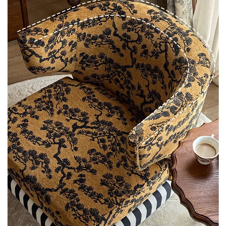 アメリカ式の軽い豪華なレトロなシングルソファーのベランダの客間の寝室の店舗のファッション的なレジャーの怠け者の小さいソファーの椅子の組み合わせ|undefined