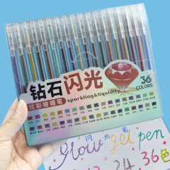 彩色闪光笔啫喱笔珠光笔手账笔荧光笔学生阅读划重点标记彩色笔