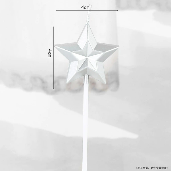Silver Pentagon Prism candle