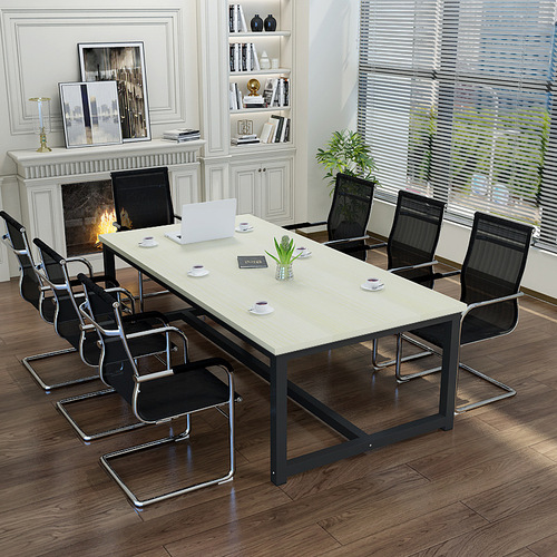 Simple modern conference table long table training negotiation table chair set meeting room rectangular simple reinforced large table
