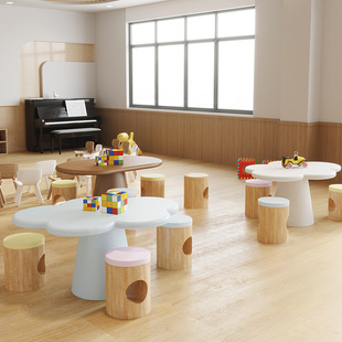 Children's Entertainment Area Table Chair Set Baby Learning Painting Table Irregular Early Education Handmade Kids Area Table X&