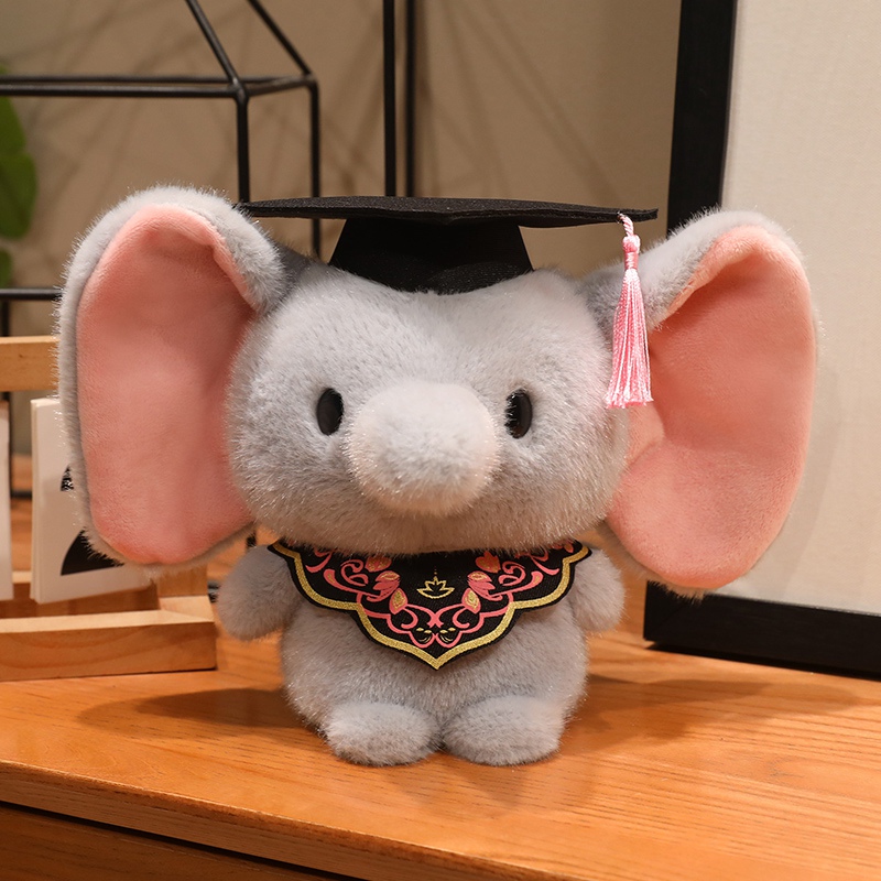 Cute Dr. Pato muñecas juguetes de peluche muñecas de tela muñecas estudiantes regalos de graduación con logotipo