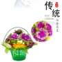 殡葬姑娘塑料墓碑盆花