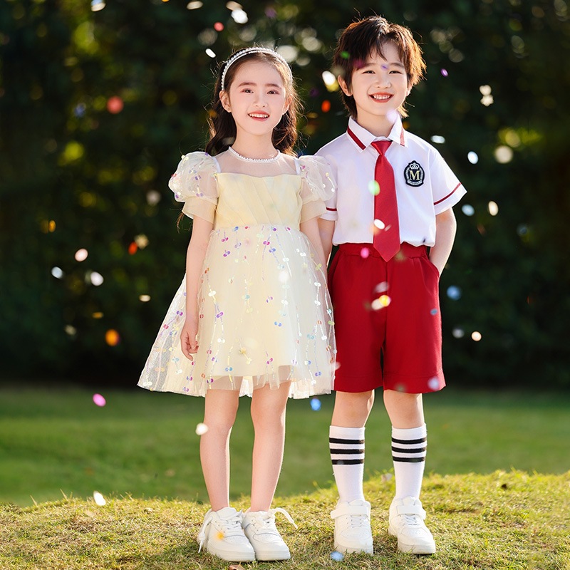 幼儿园毕业照礼服公主裙蓬蓬裙六一儿童表演服装小学生合唱演出服