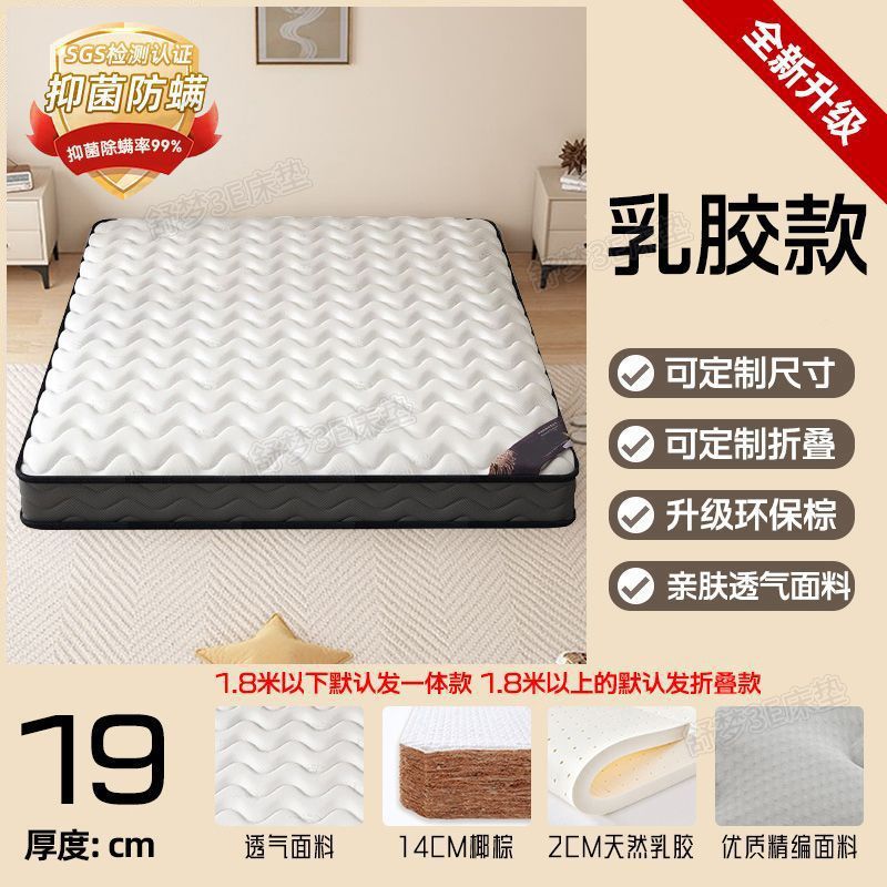 19cm [진드기방지 양면 + 무접착 코코넛팜 + 척추보호대 + 라텍스 2개]