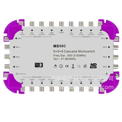 MS98C Спутниковое мультиплексное переключатель Multiswitch 9in каскад/терминал