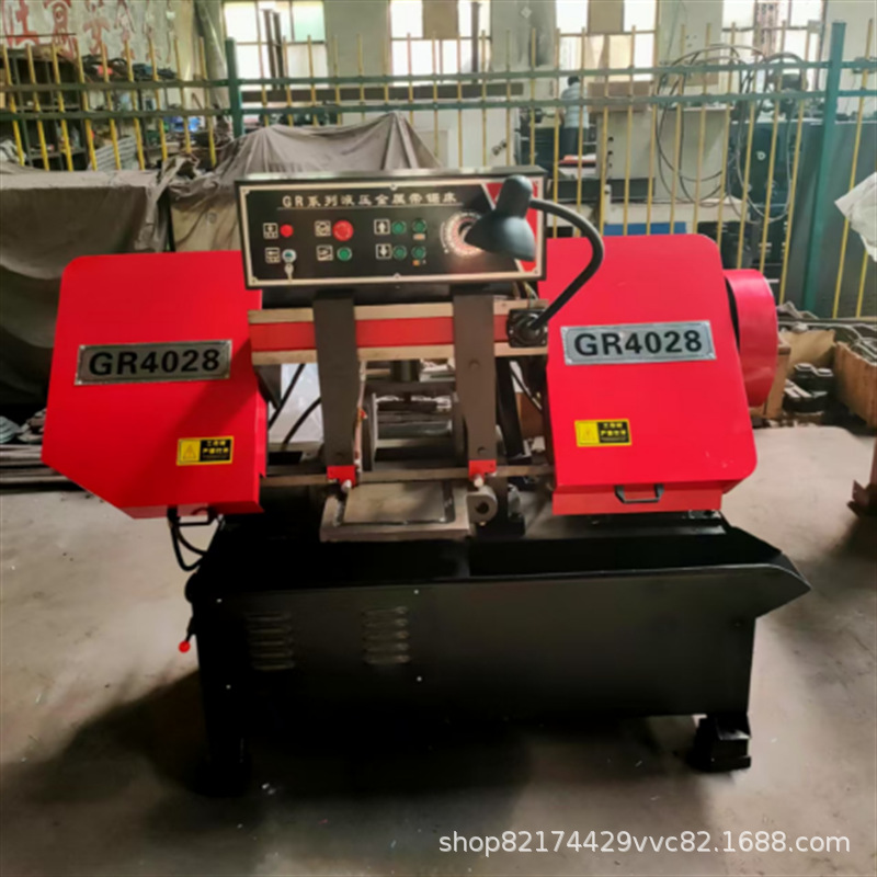 金属带锯床4028型锯床卧式锯床金属切割 双立柱液压全自动锯床
