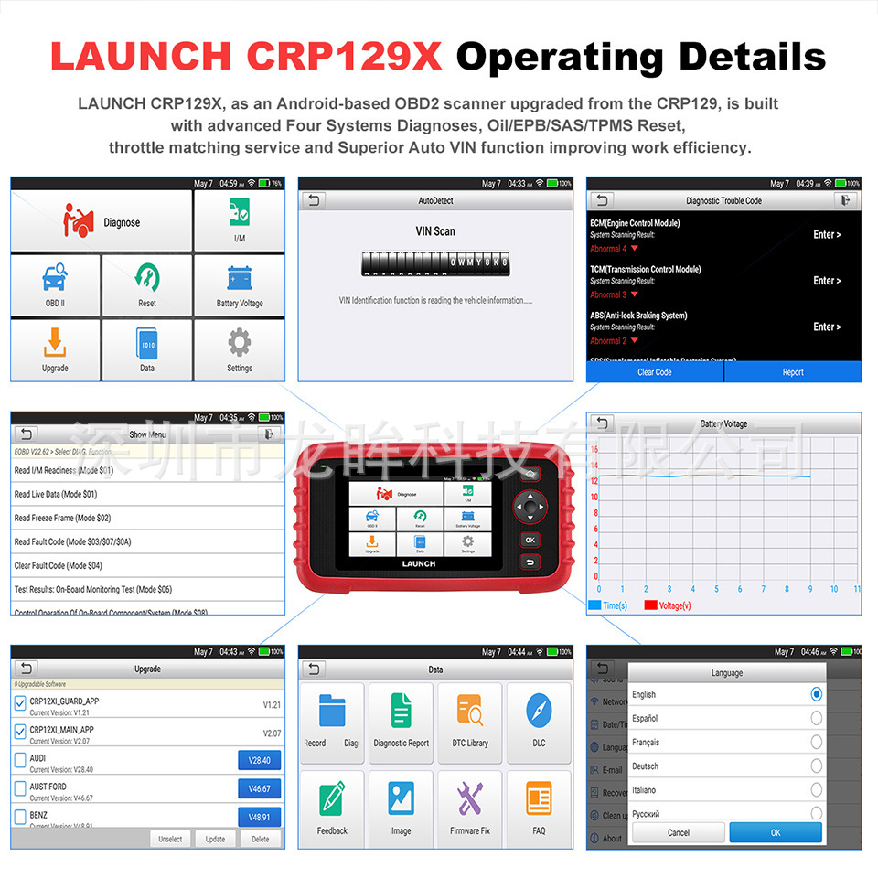 Cross-Border Launch of Launch Crp129X V3.0 Obd2 Diag Scan Tool Code Reader