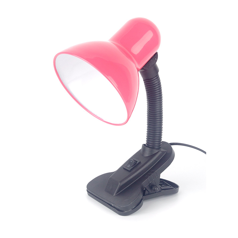 Lámpara de escritorio tradicional pequeña, brazo flexible, interruptor de un solo botón, colores variados