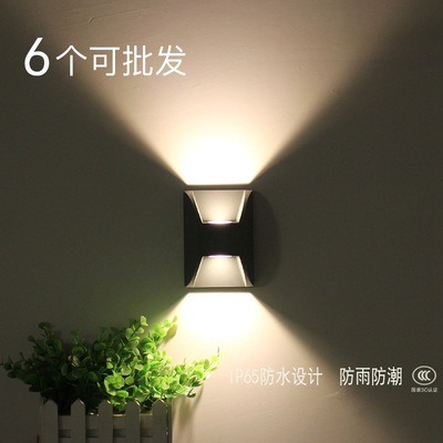 outdoors Wall lamp outdoor villa EXTERIOR waterproof Double head Irradiate intelligence human body Induction Courtyard stairs Induction lamp