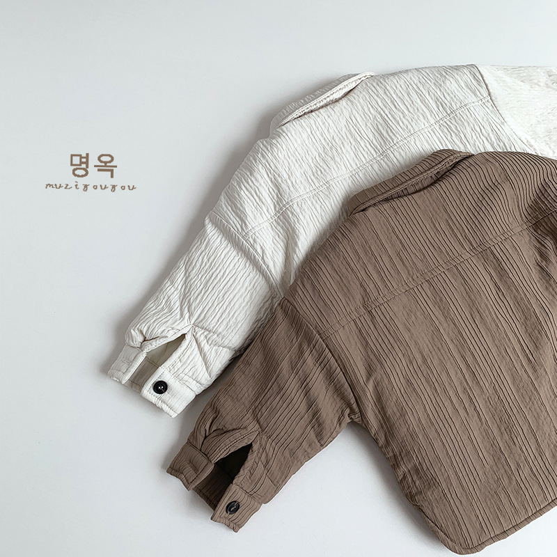 Tonizado ~ camisa de algodón para niños y niñas 2025 invierno nuevo estilo de niños coreano chaqueta de algodón japonés chaqueta de bebé