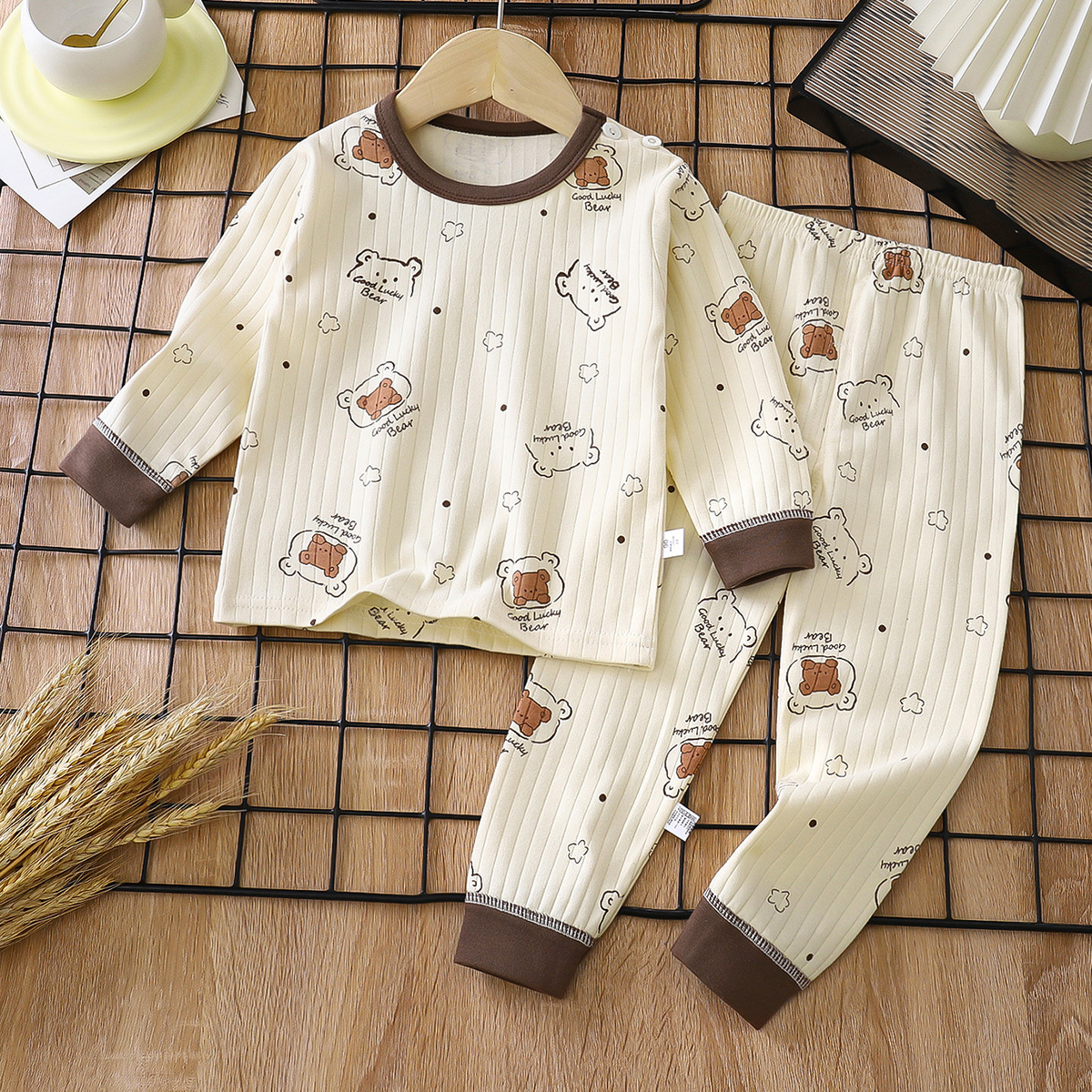 Primavera nueva ropa interior de algodón para niños pantalones de otoño pijamas para bebés ropa de casa para niñas ropa infantil