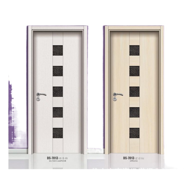 Dormitorio baño puerta interior baño inodoro puerta Cristal de carbono impermeable puerta interior Puerta de ingeniería traje