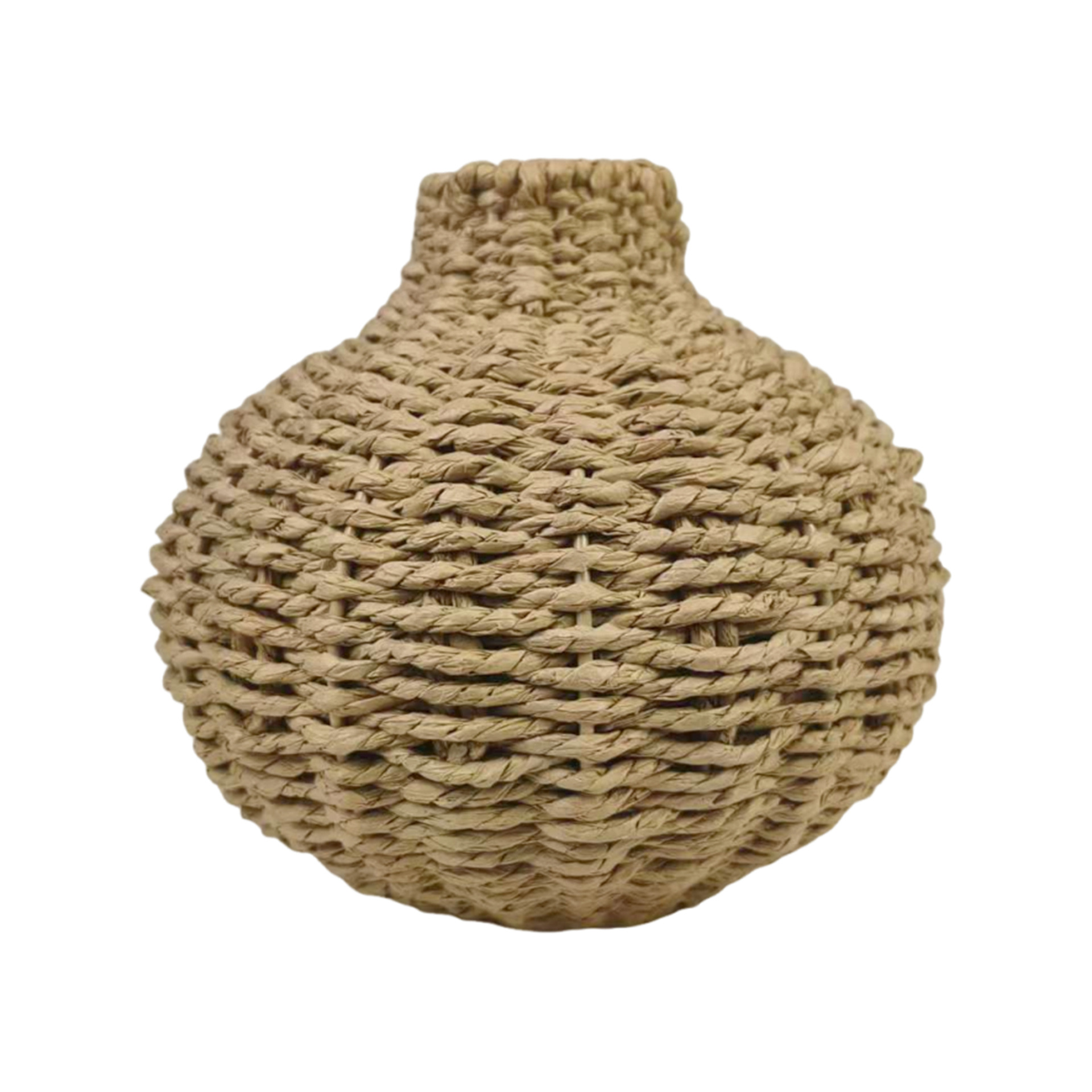 Fábrica fuente de cuerdas de papel trenzadas decoración jarrón de flores secas para el hogar decoración de escritorio contenedor