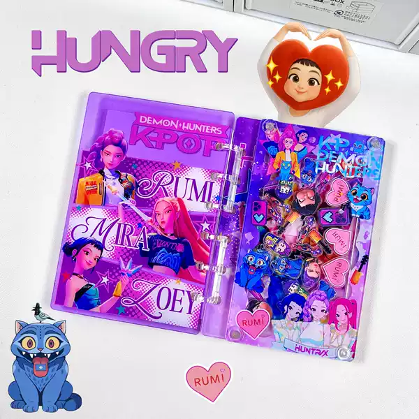 Acrylic Loose-Leaf Notebook A7 Planner Cartoon Cute DIY Creative Shake
