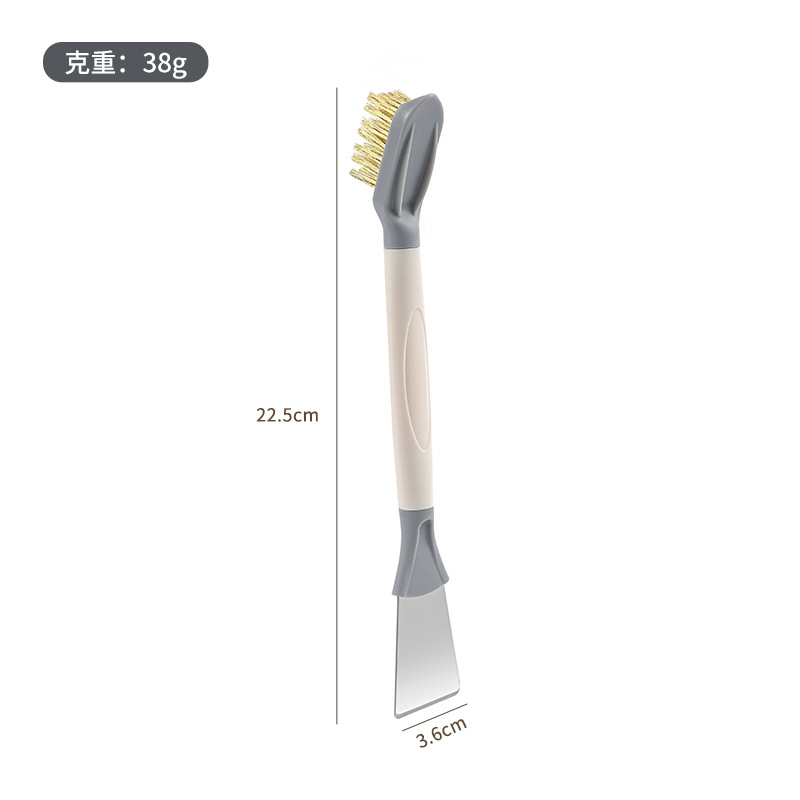 Cocina de gas cepillo de limpieza cocina cepillo de cocina 3 en 1 cepillo de hendidura de chimenea cepillo de alambre de acero cuchilla multifuncional