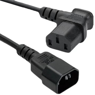 Power Extension Cord with Male and Female Connectors, C14 to C13 Right-Angle Pud Adapter Cable, 1.35m Square Millimeters