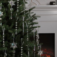 圣诞节婚庆节日活动水晶灯饰雪花冰锥挂件diy创意场景装饰品配件