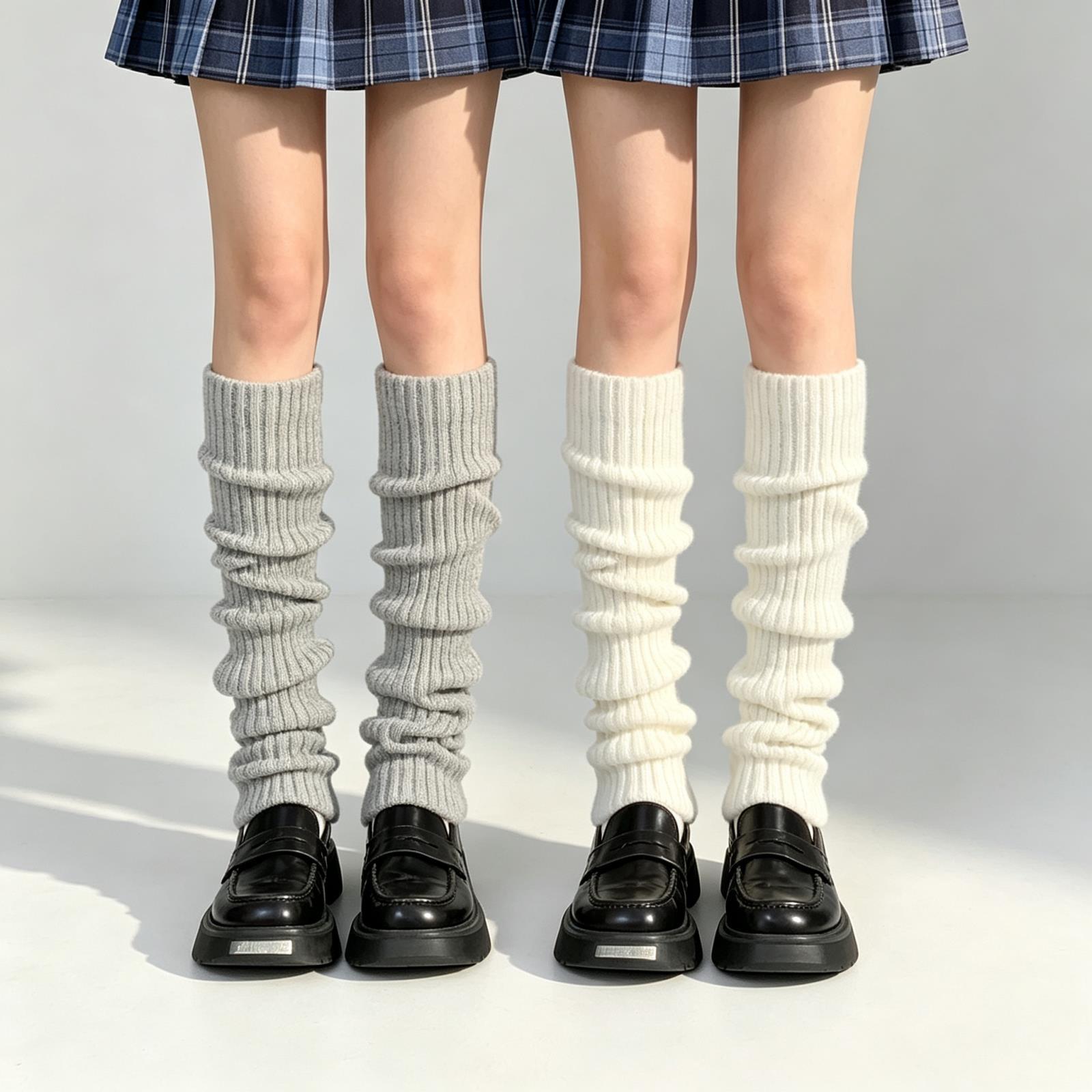 Ankle Winter Socks Japanese Style Fashion Leg Warmers Boot Socks Knitted Kawaii Women Leg Warmers Knitted Long Socks Vintage Warm