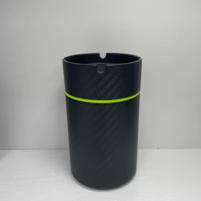 Carbon fiber car ashtray Car ashtray - twill-bright-black