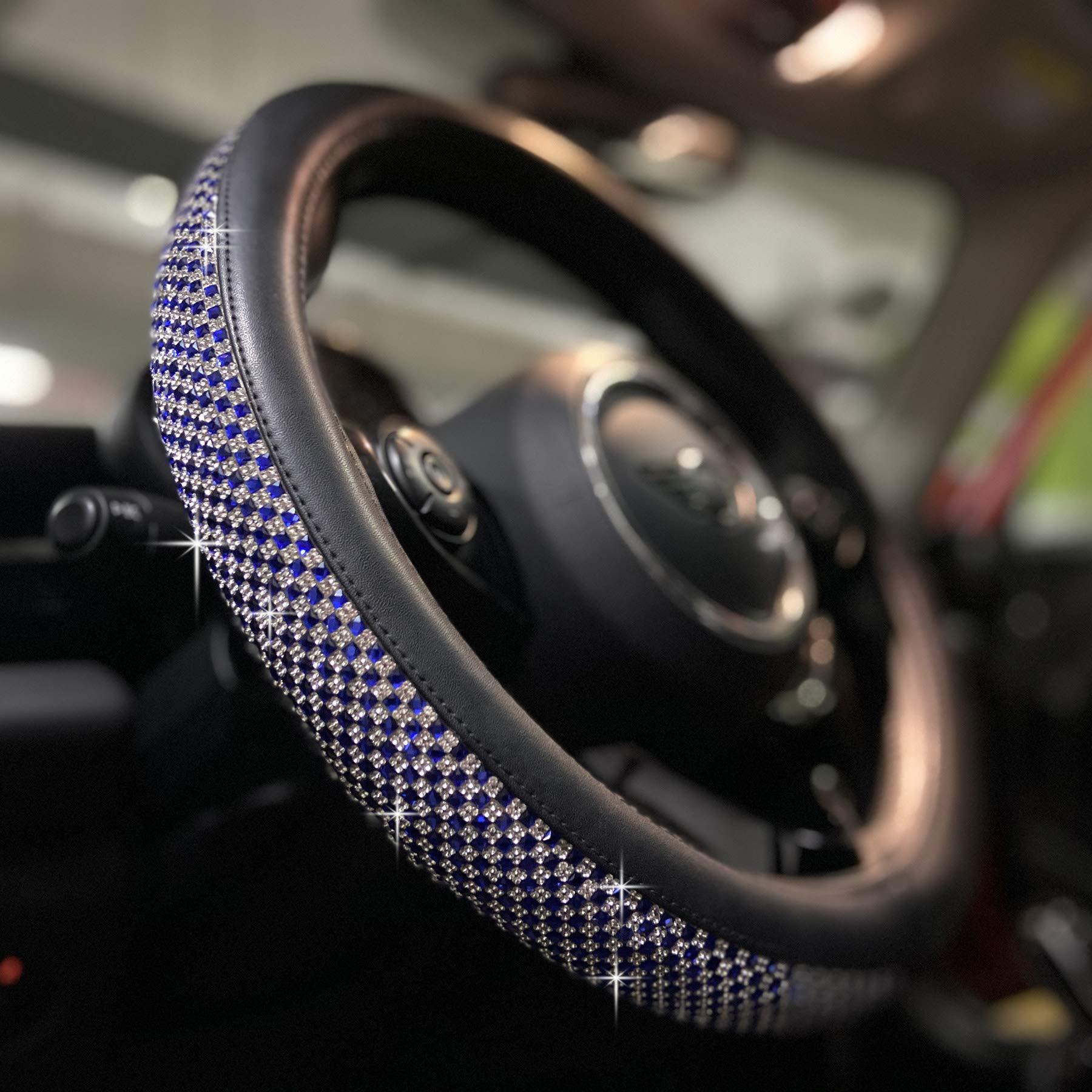 Car diamond steering wheel cover Amazon foreign trade car handle cover rhinestone with drill four seasons universal handle cover wholesale