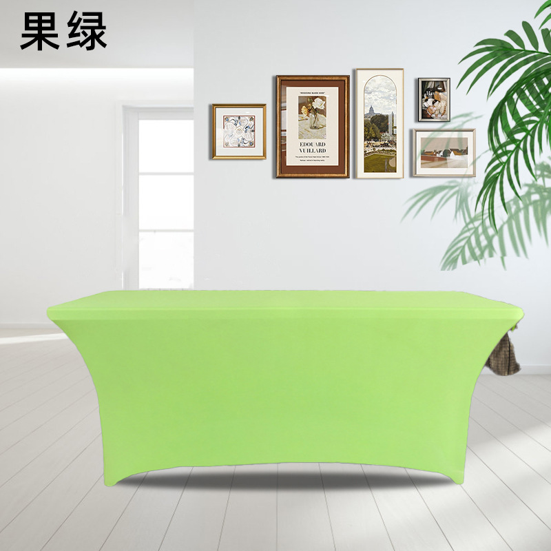 Factory spot milk silk all-inclusive elastic tablecloth hotel banquet exhibition hall decorative tablecloth table cover outdoor tablecloth - 10