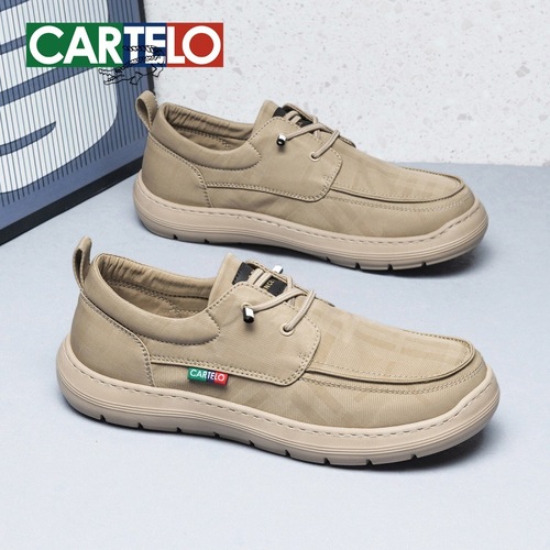 Cardinal Crocodile Canvas Shoes for Men 2025 New Summer Breathable One-Piece Men's Shoes Soft Sole Casual Men's Canvas Shoes