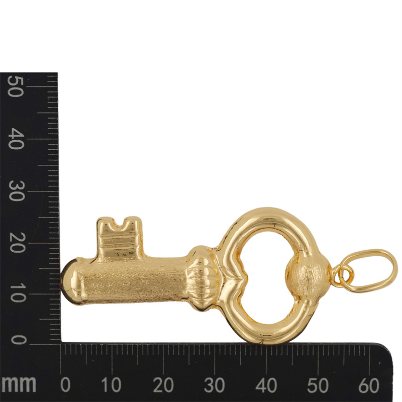 Women's Gender Wholesale Jewelry Retro Exaggerated Key Copper Plating Key Pendant Necklace