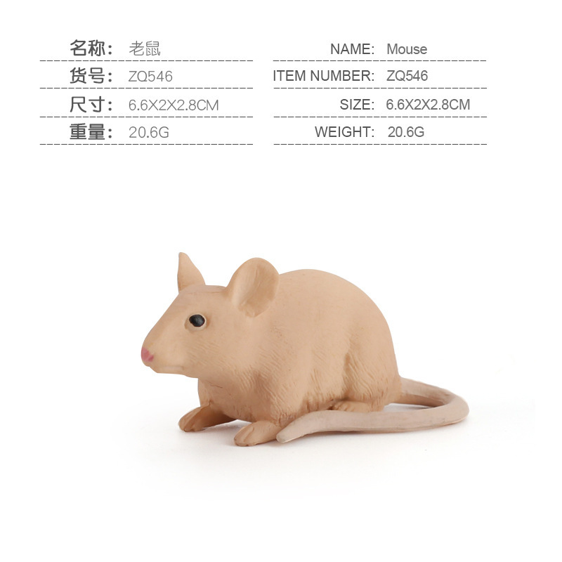 Niños cognitivo puzzle simulación animal modelo de ratón conejillo de indias ratón topo ardilla adornos estáticos sólidos hechos a mano