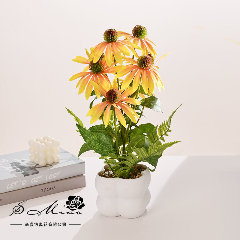 Simulación de flores sensación de pinza bonsai decoración creativa fábrica directa de plantas verdes artificiales flores falsas imitación de maceta image 5