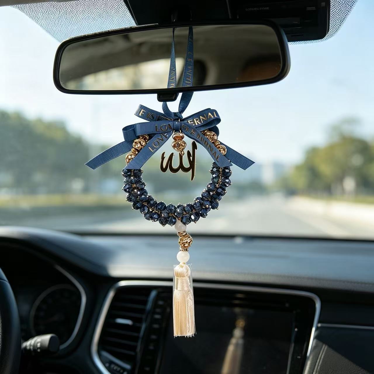 New high-end car pendant, crystal decorative hanging ornament, Southeast Asian cross-border car rearview mirror decoration