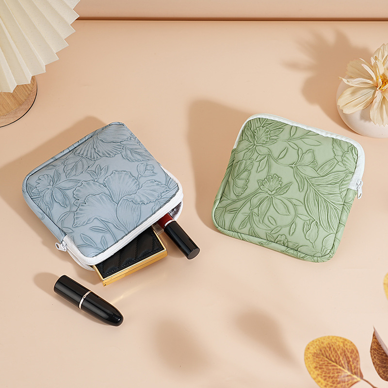 Bolsa de almacenamiento de toallas sanitarias de tía bolsa de almacenamiento de gran capacidad bolsa mensual estudiante portátil portátil adorable niña cuero PU