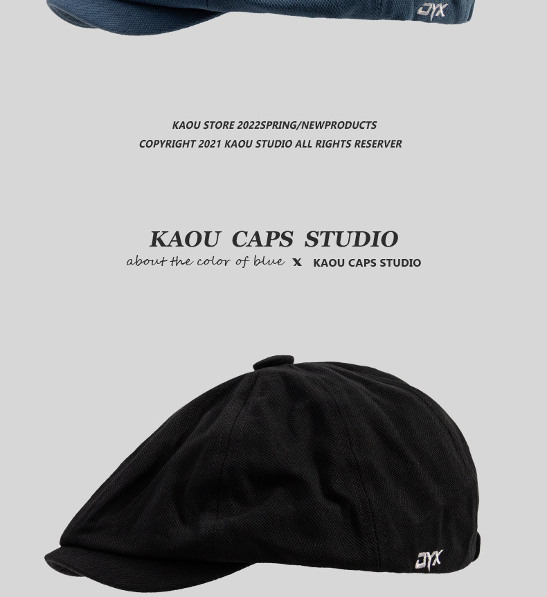 Nuovo cappello giapponese retrò, berretto reversibile a becco d'anatra per uomo, cappello da giornalaio color cachi, basco alla moda, cappello da pittore_voghion.com